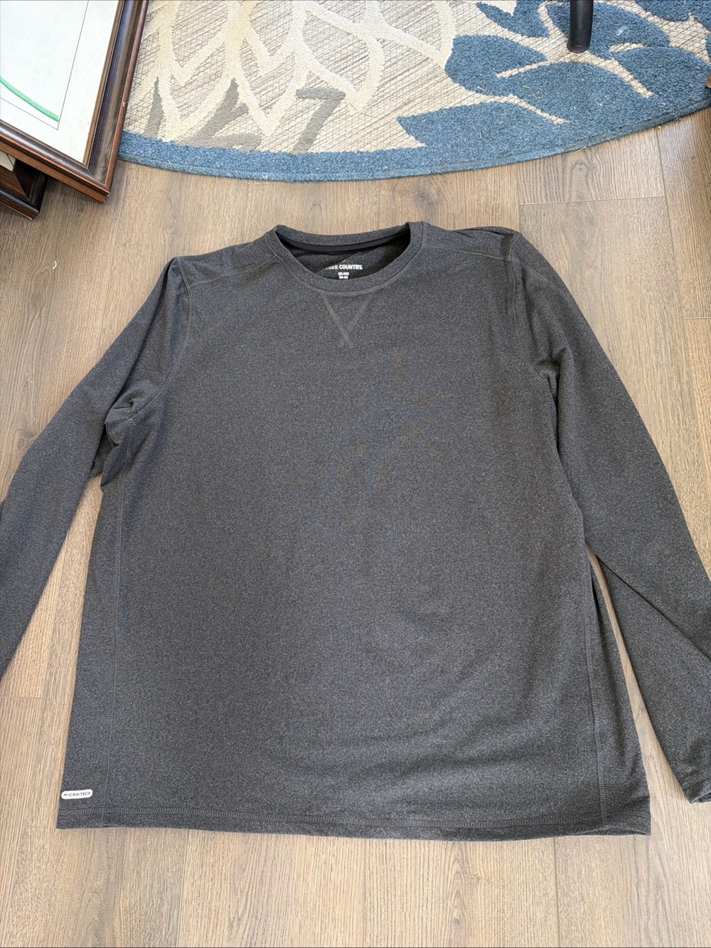 Men's Long-Sleeve Performance Crew Neck Shirt - Charcoal Free Country XXL 50-52